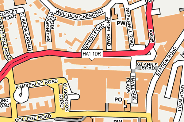 HA1 1DR map - OS OpenMap – Local (Ordnance Survey)