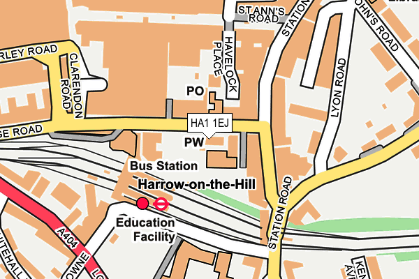 HA1 1EJ map - OS OpenMap – Local (Ordnance Survey)