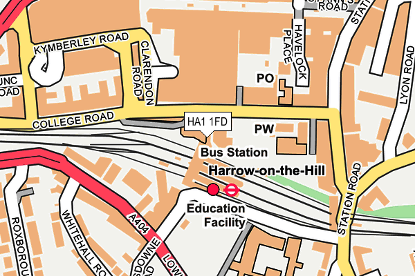 HA1 1FD map - OS OpenMap – Local (Ordnance Survey)