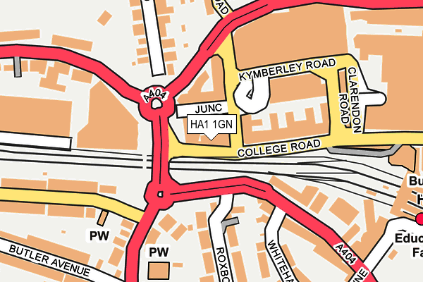 HA1 1GN map - OS OpenMap – Local (Ordnance Survey)