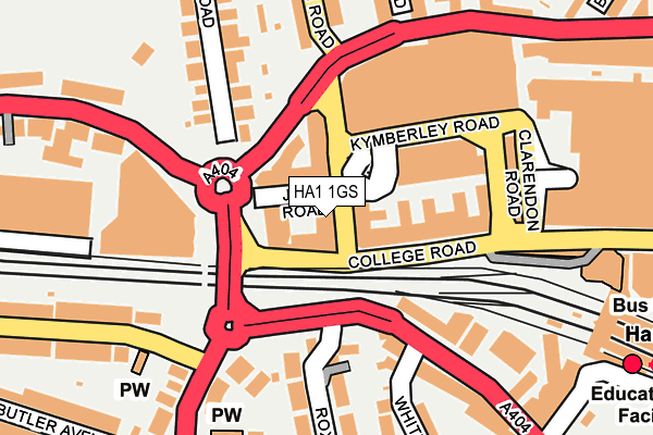 HA1 1GS map - OS OpenMap – Local (Ordnance Survey)