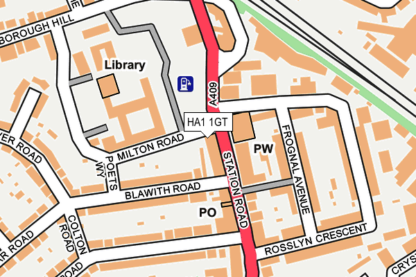 HA1 1GT map - OS OpenMap – Local (Ordnance Survey)