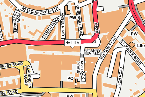 HA1 1LA map - OS OpenMap – Local (Ordnance Survey)