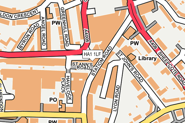HA1 1LF map - OS OpenMap – Local (Ordnance Survey)