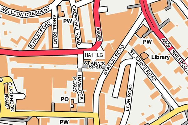 HA1 1LG map - OS OpenMap – Local (Ordnance Survey)