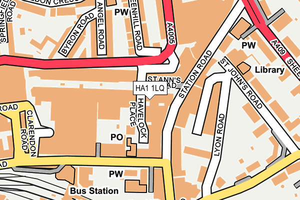 HA1 1LQ map - OS OpenMap – Local (Ordnance Survey)