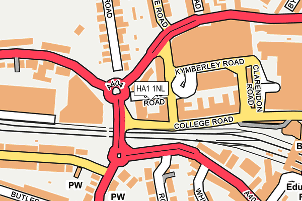 HA1 1NL map - OS OpenMap – Local (Ordnance Survey)