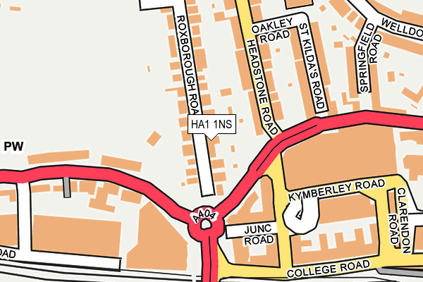 HA1 1NS map - OS OpenMap – Local (Ordnance Survey)