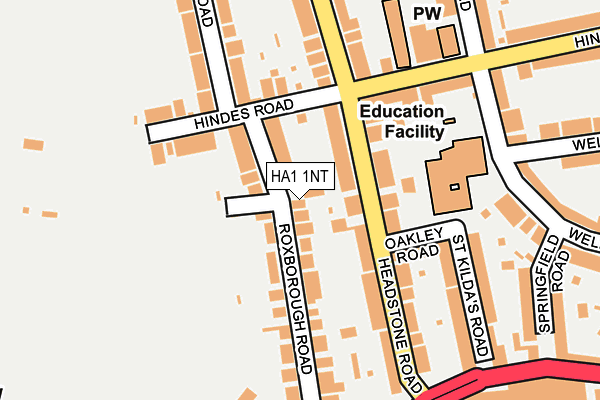 HA1 1NT map - OS OpenMap – Local (Ordnance Survey)