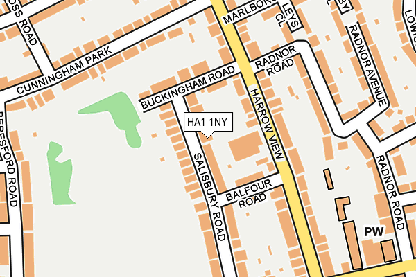 HA1 1NY map - OS OpenMap – Local (Ordnance Survey)