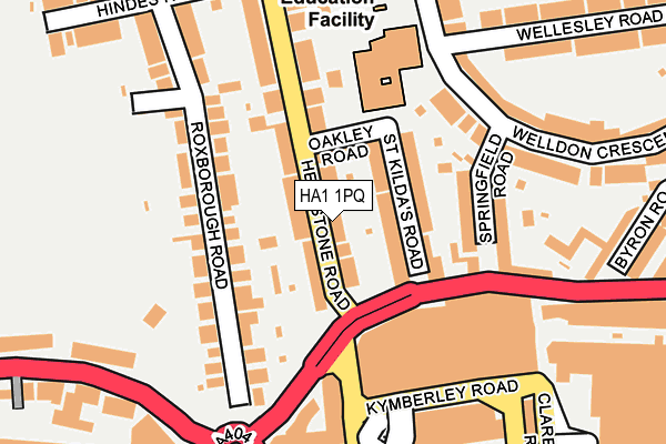 HA1 1PQ map - OS OpenMap – Local (Ordnance Survey)