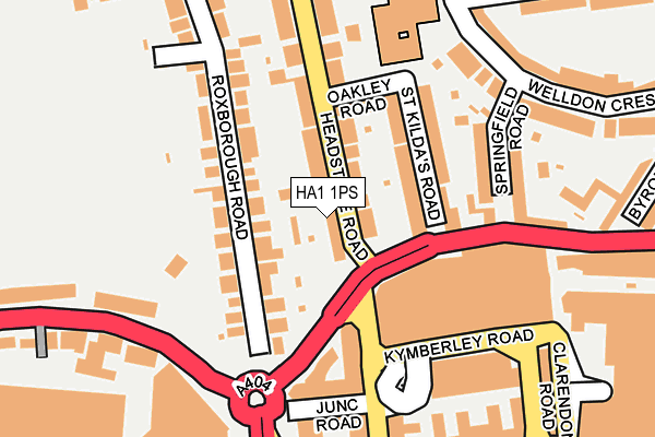 HA1 1PS map - OS OpenMap – Local (Ordnance Survey)