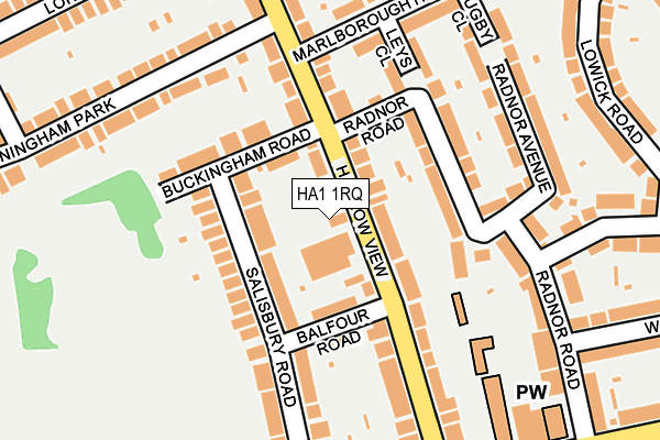 HA1 1RQ map - OS OpenMap – Local (Ordnance Survey)