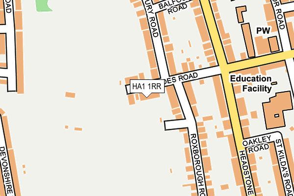 HA1 1RR map - OS OpenMap – Local (Ordnance Survey)