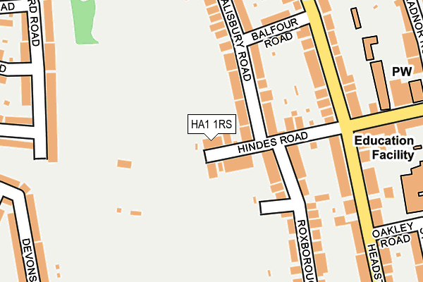HA1 1RS map - OS OpenMap – Local (Ordnance Survey)