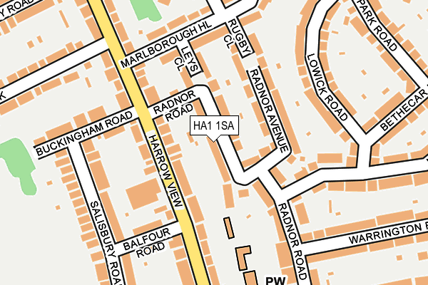 HA1 1SA map - OS OpenMap – Local (Ordnance Survey)