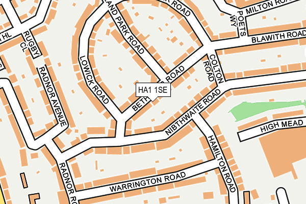 HA1 1SE map - OS OpenMap – Local (Ordnance Survey)