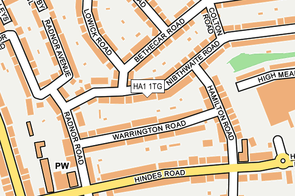 HA1 1TG map - OS OpenMap – Local (Ordnance Survey)
