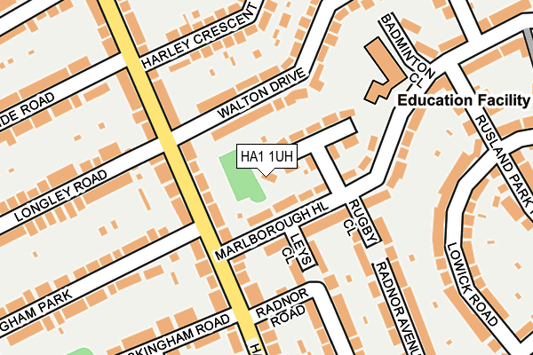 HA1 1UH map - OS OpenMap – Local (Ordnance Survey)