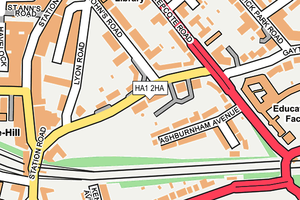 HA1 2HA map - OS OpenMap – Local (Ordnance Survey)