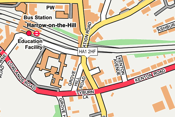 HA1 2HF map - OS OpenMap – Local (Ordnance Survey)