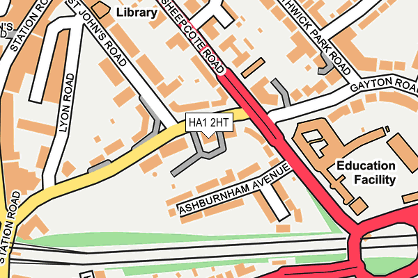 HA1 2HT map - OS OpenMap – Local (Ordnance Survey)