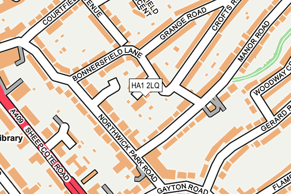 HA1 2LQ map - OS OpenMap – Local (Ordnance Survey)