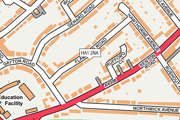 HA1 2NA map - OS OpenMap – Local (Ordnance Survey)