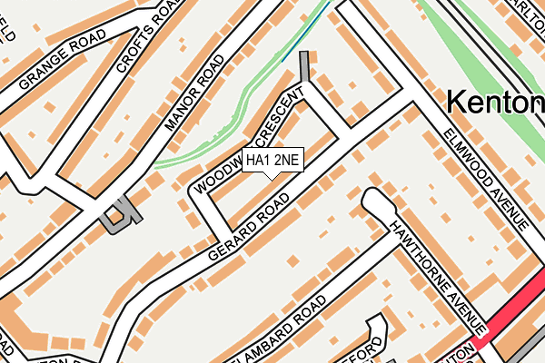 HA1 2NE map - OS OpenMap – Local (Ordnance Survey)