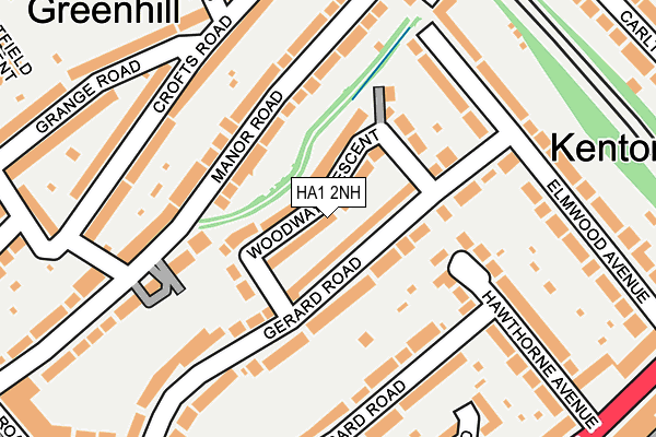 HA1 2NH map - OS OpenMap – Local (Ordnance Survey)
