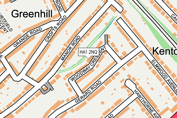 HA1 2NQ map - OS OpenMap – Local (Ordnance Survey)