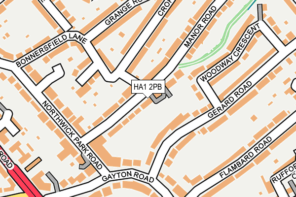 HA1 2PB map - OS OpenMap – Local (Ordnance Survey)