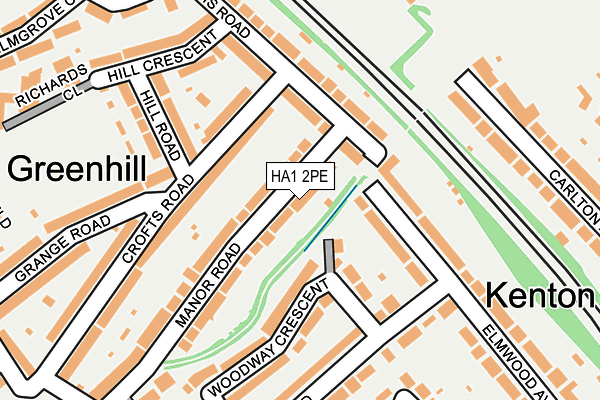 HA1 2PE map - OS OpenMap – Local (Ordnance Survey)