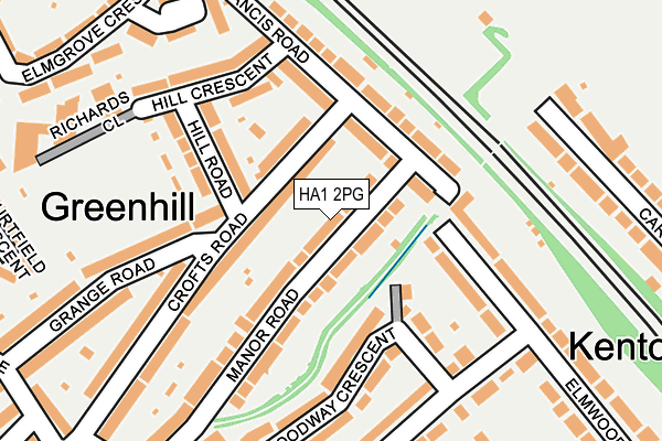 HA1 2PG map - OS OpenMap – Local (Ordnance Survey)