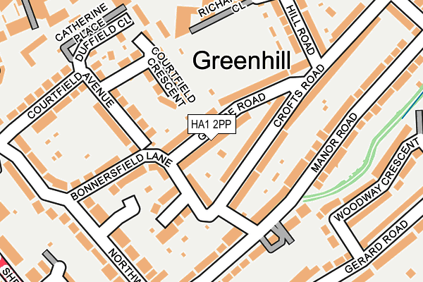 HA1 2PP map - OS OpenMap – Local (Ordnance Survey)