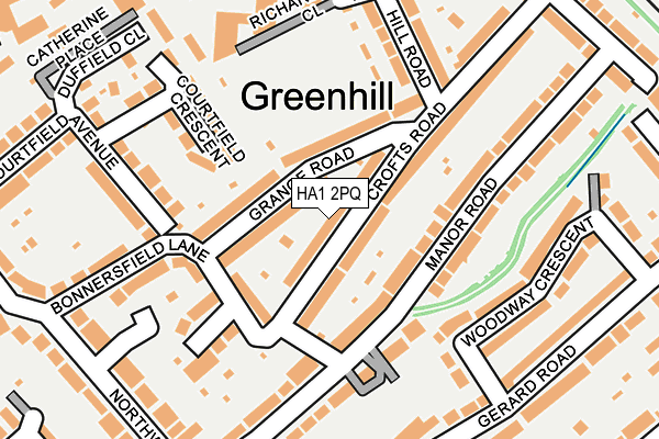 HA1 2PQ map - OS OpenMap – Local (Ordnance Survey)