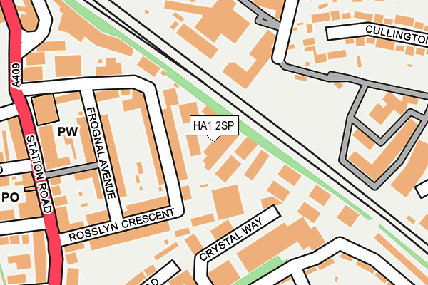 HA1 2SP map - OS OpenMap – Local (Ordnance Survey)