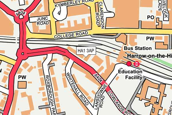 HA1 3AP map - OS OpenMap – Local (Ordnance Survey)
