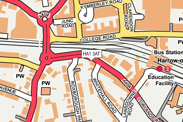 HA1 3AT map - OS OpenMap – Local (Ordnance Survey)