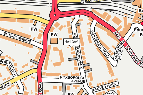 HA1 3AY map - OS OpenMap – Local (Ordnance Survey)