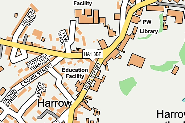 HA1 3BF map - OS OpenMap – Local (Ordnance Survey)