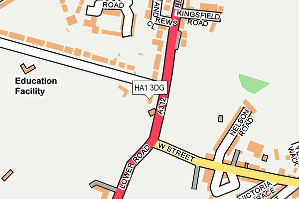 HA1 3DG map - OS OpenMap – Local (Ordnance Survey)