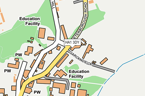 HA1 3DY map - OS OpenMap – Local (Ordnance Survey)