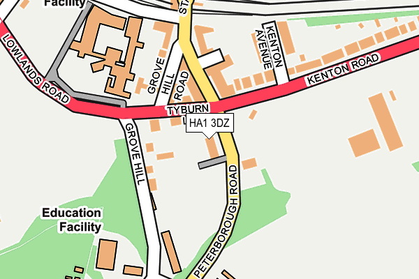 HA1 3DZ map - OS OpenMap – Local (Ordnance Survey)