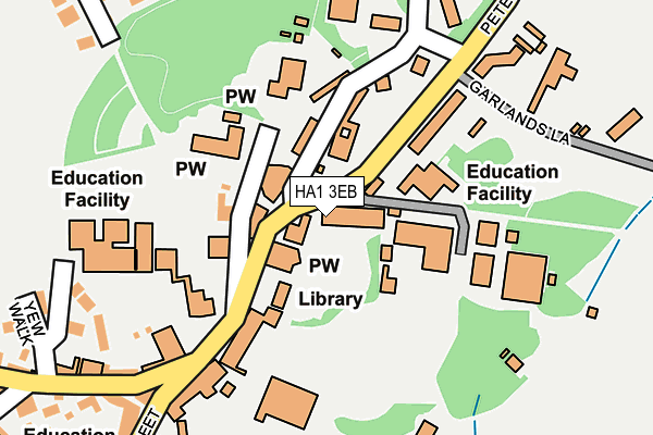 HA1 3EB map - OS OpenMap – Local (Ordnance Survey)