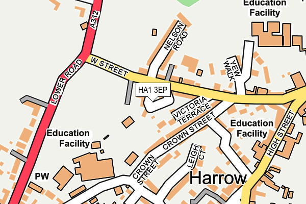 HA1 3EP map - OS OpenMap – Local (Ordnance Survey)