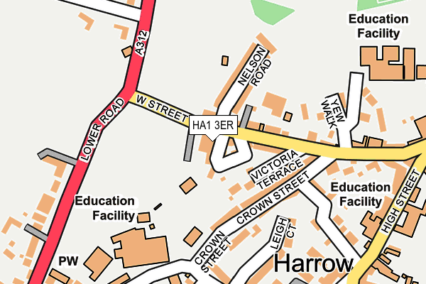 HA1 3ER map - OS OpenMap – Local (Ordnance Survey)