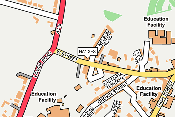 HA1 3ES map - OS OpenMap – Local (Ordnance Survey)