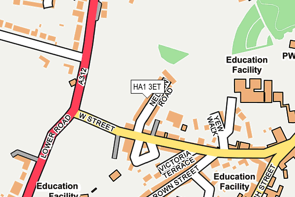HA1 3ET map - OS OpenMap – Local (Ordnance Survey)