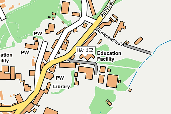 HA1 3EZ map - OS OpenMap – Local (Ordnance Survey)